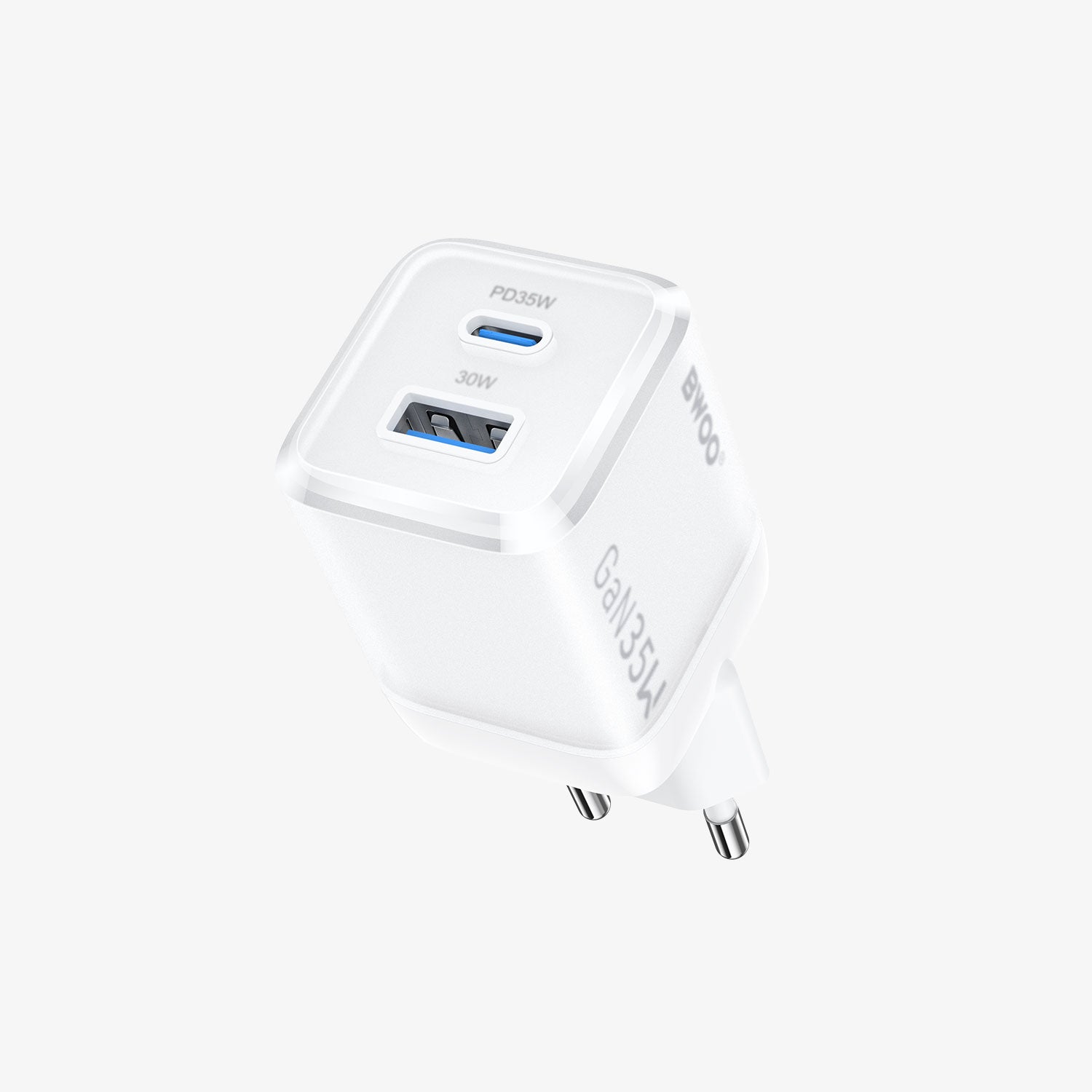 Buy BWOO 35W USB-C Dual ports GaN Charger from Vmart in Pakistan