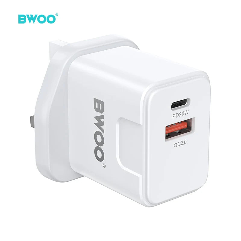 Buy BWOO PD 20W+QC 18W Charging Kit With 65W Type-C To Type-C Data Cable from Vmart in Pakistan
