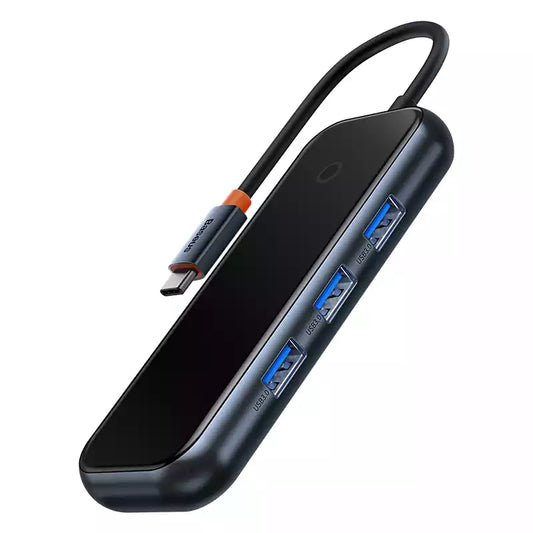 Buy Baseus AcmeJoy 4-Port Type-C Hub Adapter (Type-C to USB3.0*4) Dark Grey from Vmart in Pakistan
