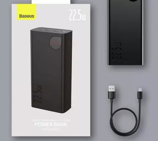 Buy Baseus Adaman Digital Display Quick Charge Power Bank 40000mAh 22.5W Black from Vmart in Pakistan