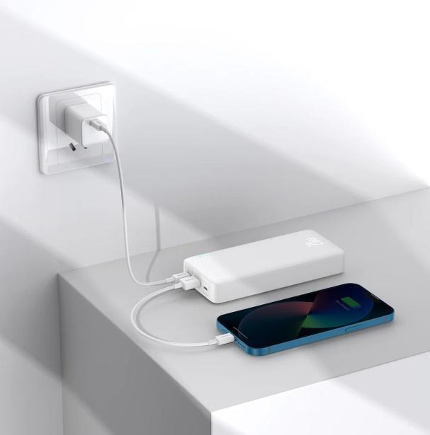 Buy Baseus Airpow Power Bank 20W 20000mAh - White from Vmart in Pakistan