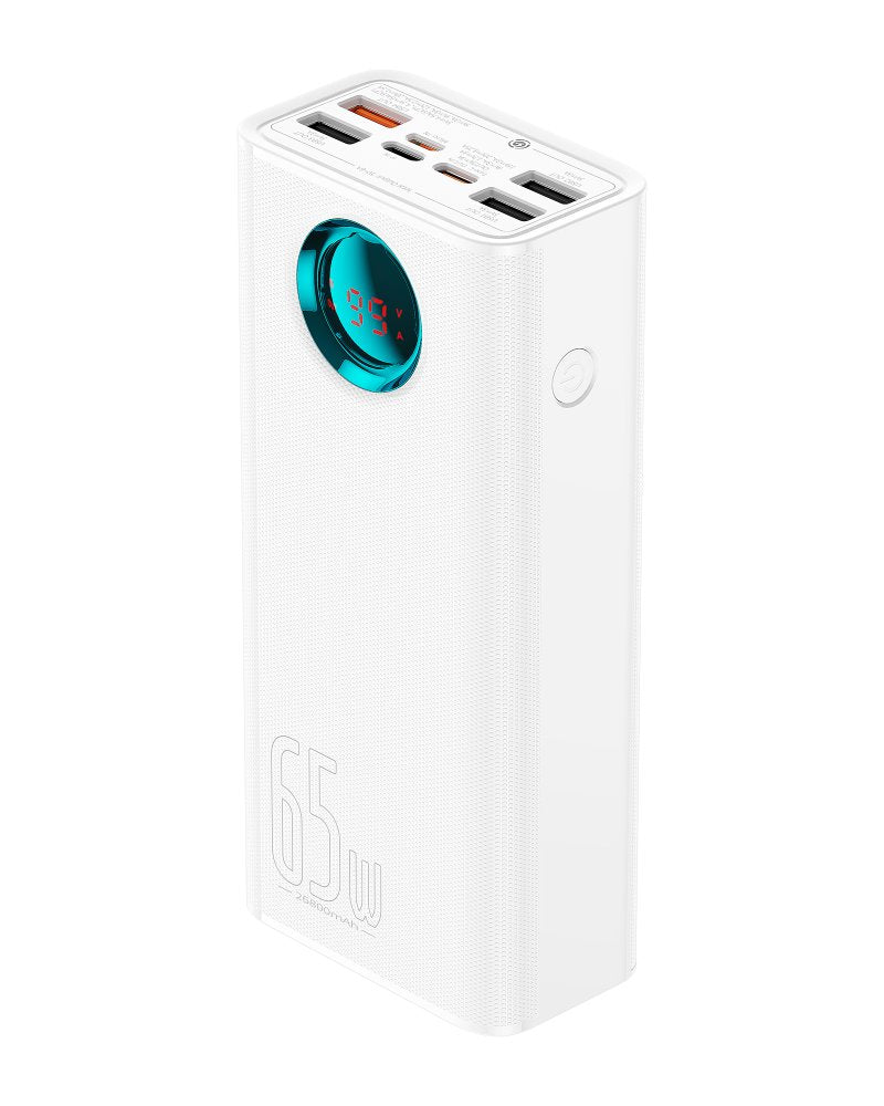 Buy Baseus Amblight Digital Display Fast Charge Power Bank 26800mAh White from Vmart in Pakistan