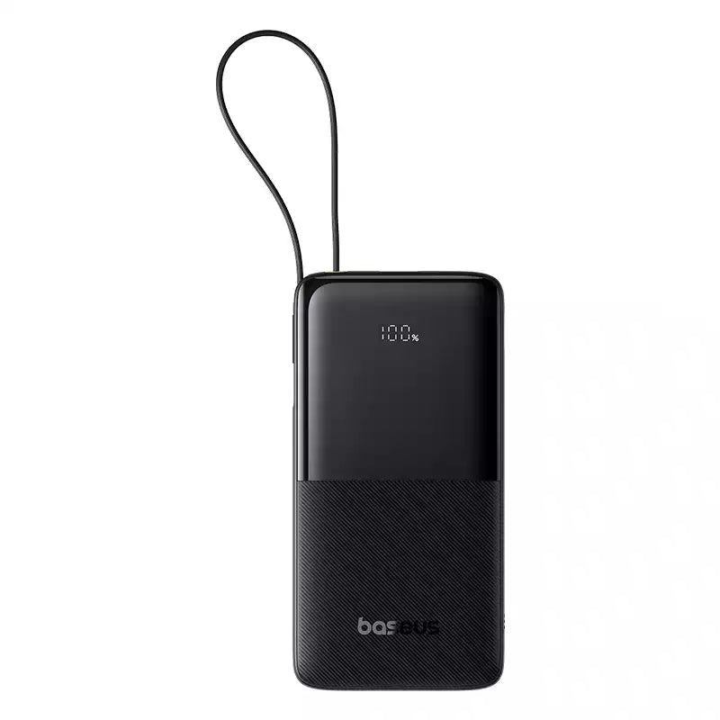 Buy Baseus Bipow 2 10000mah 20W Digital Display Power Bank With Built-in Type C Cable from Vmart in Pakistan