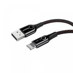 Buy Baseus C-Shaped Light Intelligent Power-Off USB-A to Lightning Cable 2.4A Black 1m from Vmart in Pakistan