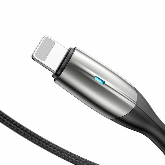 Buy Baseus Horizontal USB to Lightning Cable 1m with Indicator Lamp - Black from Vmart in Pakistan