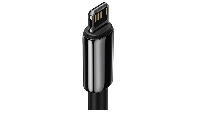 Buy Baseus Tungsten Gold Fast Charging Data Cable USB to Lightning 2.4A 2m - Black from Vmart in Pakistan