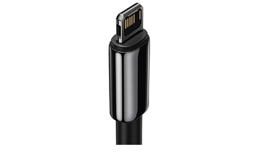 Buy Baseus Tungsten Gold Fast Charging Data Cable USB to Lightning 2.4A 2m - Black from Vmart in Pakistan