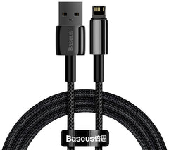 Buy Baseus Tungsten Gold Fast Charging Data Cable USB to Lightning 2.4A 2m - Black from Vmart in Pakistan