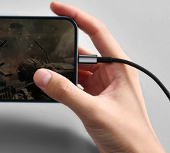 Buy Baseus Tungsten Gold Fast Charging Data Cable USB to Lightning 2.4A 2m - Black from Vmart in Pakistan