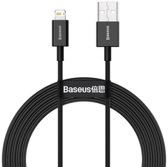 Buy Baseus Superior Fast Charging Data Cable USB to Lightning 2.4A 2m - Black from Vmart in Pakistan