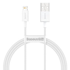 Buy Baseus Superior Fast Charging Data Cable USB to Lightning 2.4A 1.5m - White from Vmart in Pakistan
