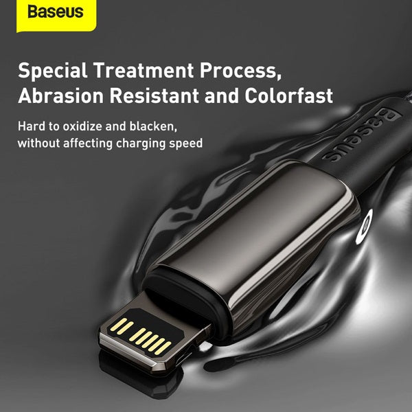 Buy Baseus Tungsten Gold Fast Charging Data Cable Type-C to Lightning PD 20W 1m Black from Vmart in Pakistan