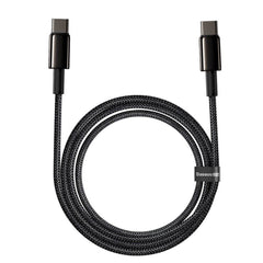 Buy Baseus Tungsten Gold Type-C to Type-C Cable PD 2.0 100W 2m Black from Vmart in Pakistan