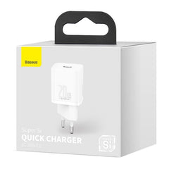 Buy Baseus Super Si Quick Charger 1C 20W - White from Vmart in Pakistan