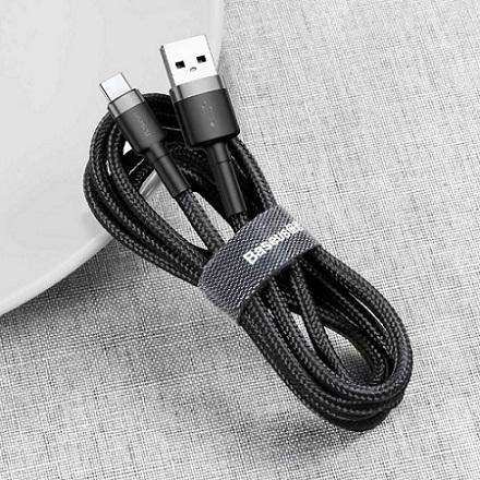Buy Baseus Cafule Cable USB For Type C 3A 1m Black from Vmart in Pakistan