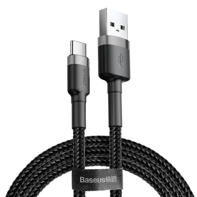 Buy Baseus Cafule Cable USB For Type C 2A 3m Black from Vmart in Pakistan