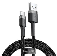 Buy Baseus Cafule Cable USB For Type C 2A 3m Black from Vmart in Pakistan