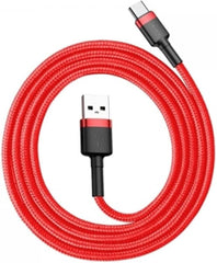 Buy Baseus Cafule Cable USB For Type C 3A 1m Red from Vmart in Pakistan
