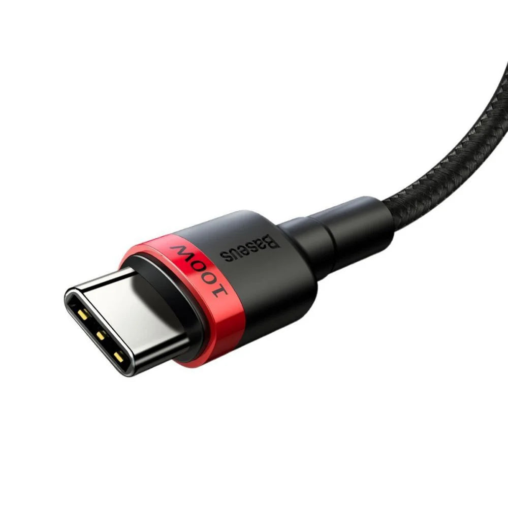 Buy Baseus Cafule PD2.0 100W Flash Charging USB Type-C Cable 20V 5A 2m Red/Black from Vmart in Pakistan