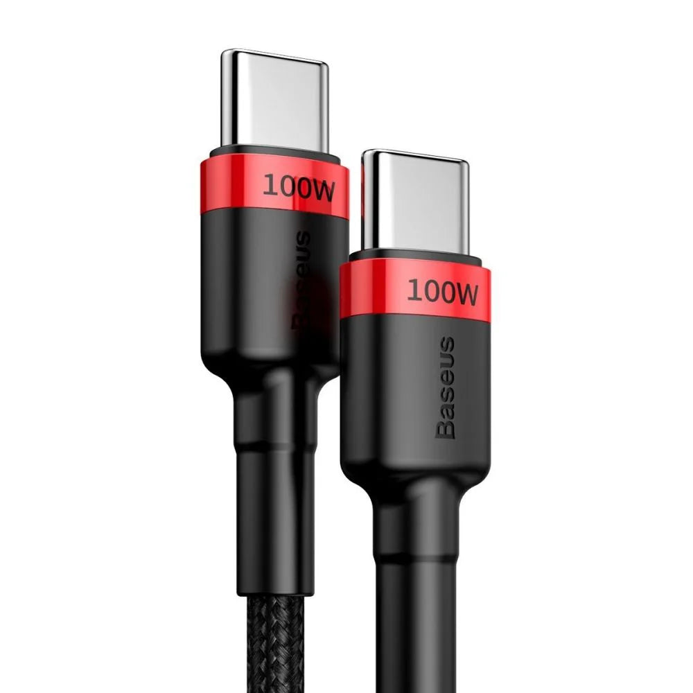 Buy Baseus Cafule PD2.0 100W Flash Charging USB Type-C Cable 20V 5A 2m Red/Black from Vmart in Pakistan