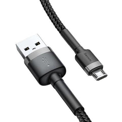 Buy Baseus Cafule USB To Micro Fast Charging Cable 1.5A 2m - Black from Vmart in Pakistan