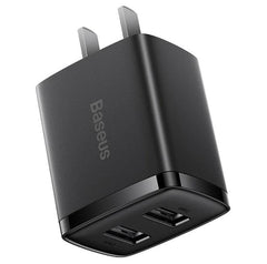 Buy Baseus Compact Charger 2USB 10.5W CN - Black from Vmart in Pakistan