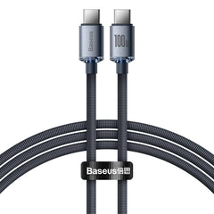 Buy Baseus Crystal Shine Series Fast Charging Data Cable Type-C to Type-C 100W 2m Black from Vmart in Pakistan