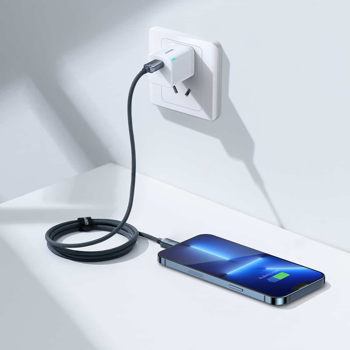 Buy Baseus Crystal Shine Series Fast Charging Data Cable Type-C to iPhone 20W 2m Black from Vmart in Pakistan