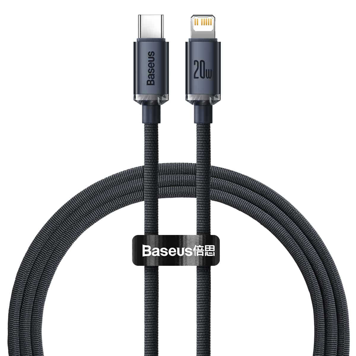 Buy Baseus Crystal Shine Series Fast Charging Data Cable Type-C to iPhone 20W 1.2m Black from Vmart in Pakistan