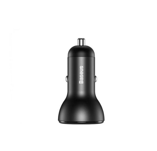 Buy Baseus Digital Display PPS Dual Quick Charger Car Charger 45W with Cable - Gray from Vmart in Pakistan