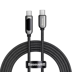 Buy Baseus Display Fast Charging Data Cable Type-C to Type-C 100W 1m Black from Vmart in Pakistan