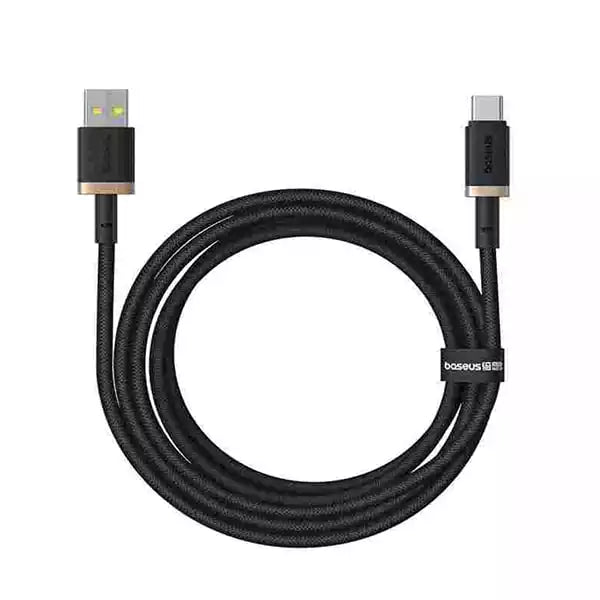 Buy Baseus Dura Series Fast Charging Cable USB to Type-C 60W 2m Gold/Black from Vmart in Pakistan