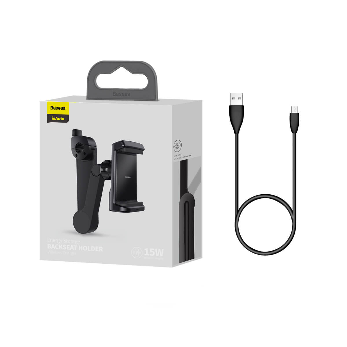 Buy Baseus Energy Storage Backseat Holder Wireless Charger Black from Vmart in Pakistan