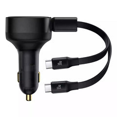 Buy Baseus Enjoyment Retractable 2-in-1 Car Charger C+C 33W from Vmart in Pakistan