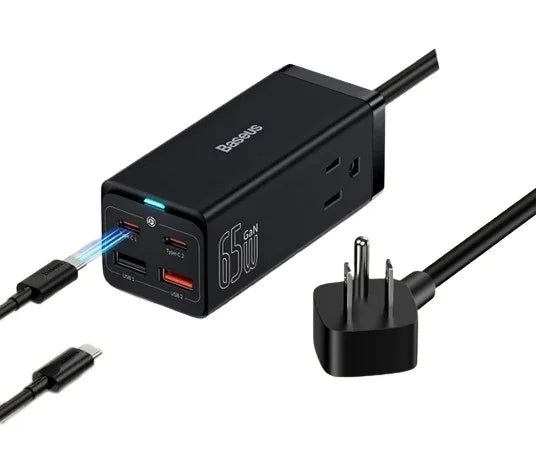 Buy Baseus GaN3 Pro Desktop Powerstrip AC+2U+2C 65W CN Black from Vmart in Pakistan