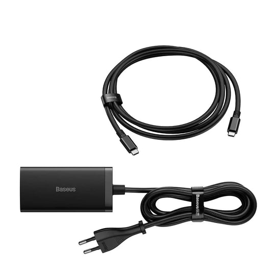 Buy Baseus GaN5 Pro Desktop Fast Charger 1U+2C+HDMI 67W with 1.5m Power Cord EU (With Data Cable Type-C to Type-C 100W(20V/5A) 1m Black from Vmart in Pakistan