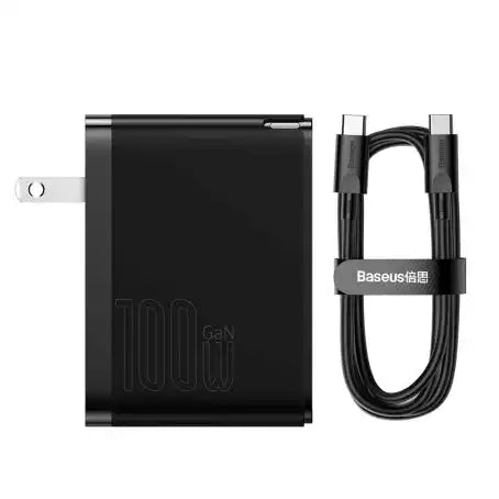 Buy Baseus GaN5 Pro Fast Charger C+U 100W CN With Mini Cable Type-C to Type-C 100W(20V/5A) 1m from Vmart in Pakistan