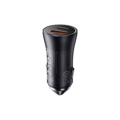 Buy Baseus Golden Contactor Max Dual Fast Charger Car Charger U+C 60W - Dark Gray from Vmart in Pakistan