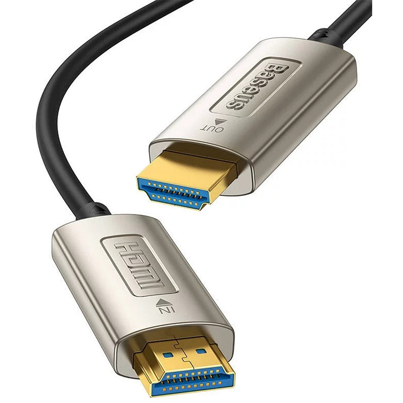 Buy Baseus High Definition Series Optic Fiber HDMI to HDMI 4K Adapter Cable 15m Black from Vmart in Pakistan