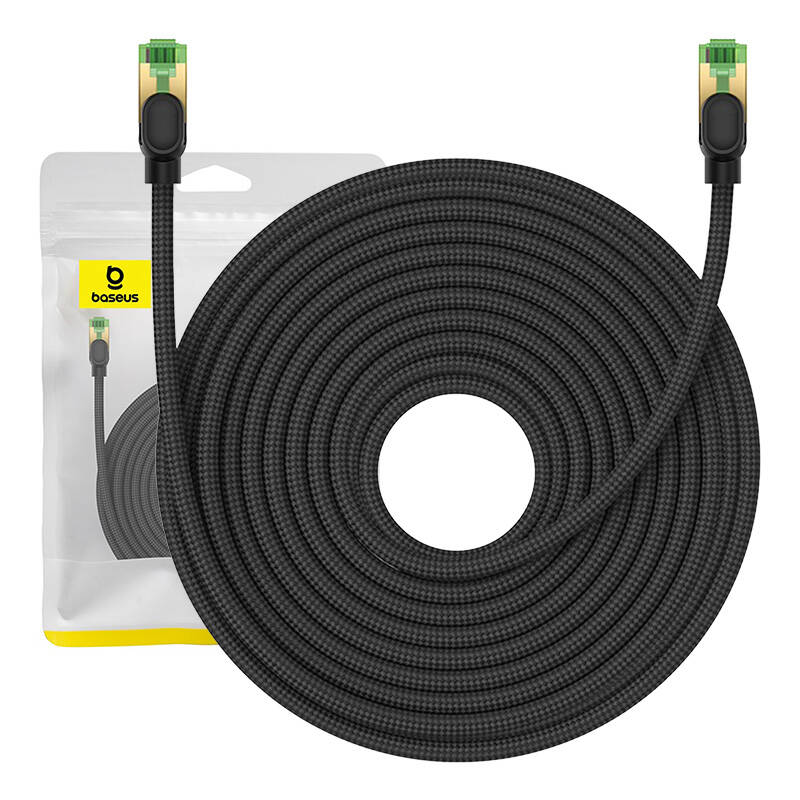 Buy Baseus High Speed Cat8 40Gbps Ethernet Cable 1m Cluster Black from Vmart in Pakistan