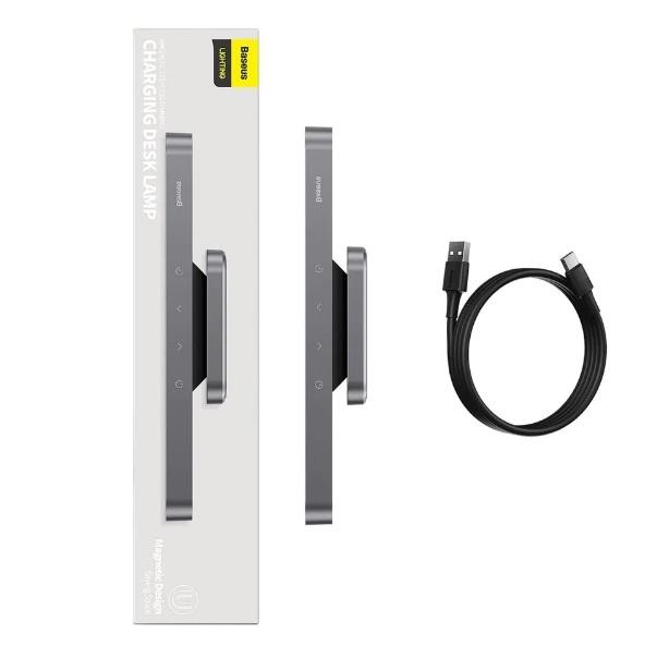 Buy Baseus Magnetic Stepless Dimming Charging Desk Lamp Grey from Vmart in Pakistan