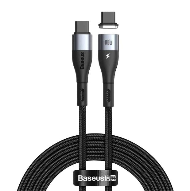 Buy Baseus Magnetic Type C To Type C 100W Fast Charging Data Cable 1.5m from Vmart in Pakistan