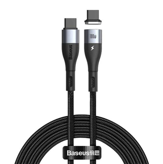 Buy Baseus Magnetic Type C To Type C 100W Fast Charging Data Cable 1.5m from Vmart in Pakistan