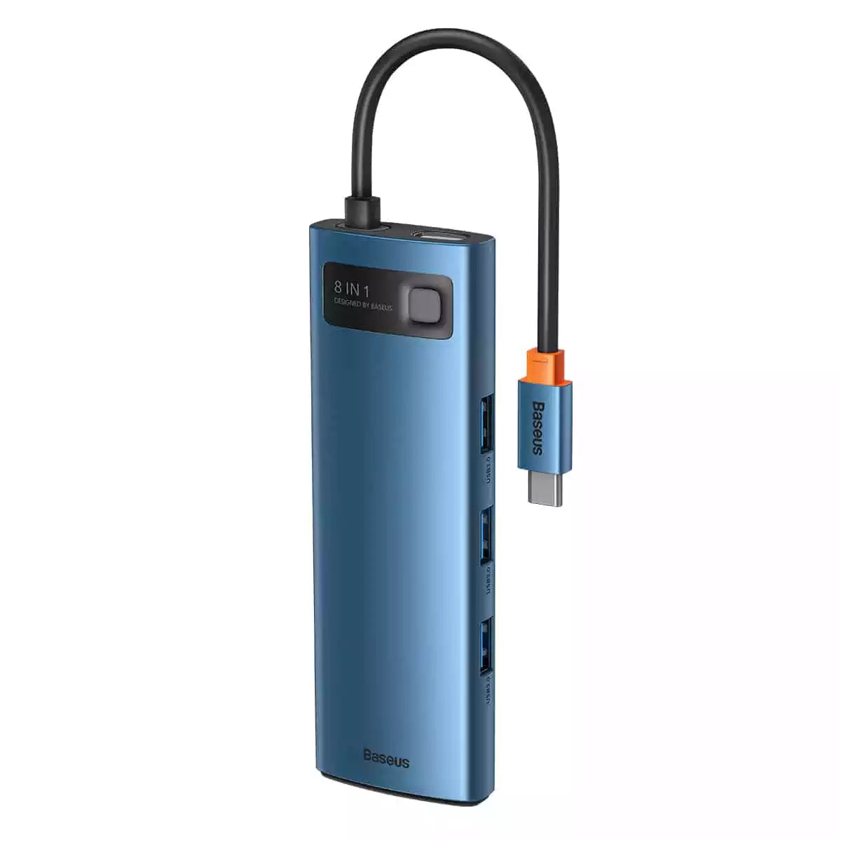 Buy Baseus Metal Gleam 8-in-1 Type-C Hub Docking Station Blue from Vmart in Pakistan