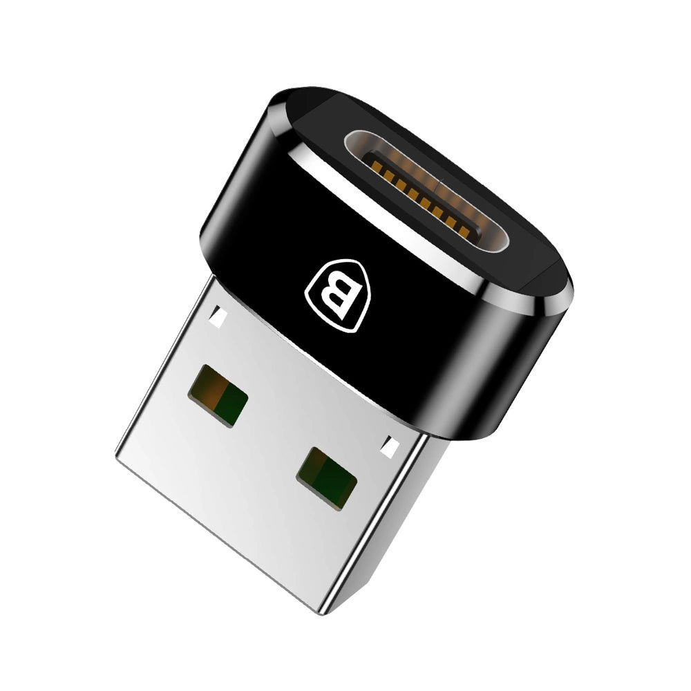 Buy Baseus Mini Type-C Female to USB Male Adapter Converter Black from Vmart in Pakistan