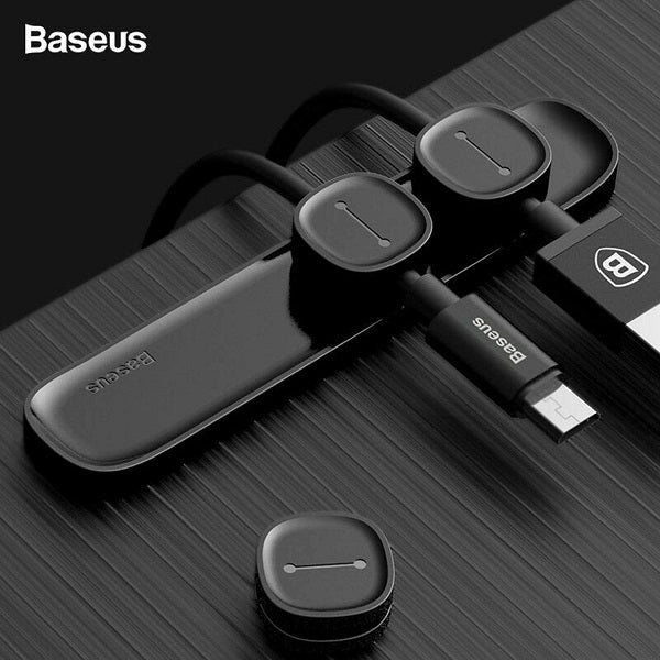 Buy Baseus Peas Magnetic Cable Organizer Cable Clip - Black from Vmart in Pakistan