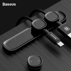 Buy Baseus Peas Magnetic Cable Organizer Cable Clip - Black from Vmart in Pakistan