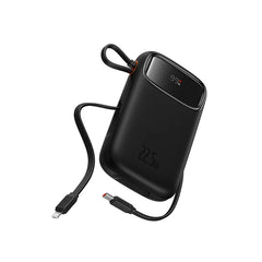 Buy Baseus Qpow 2 Dual Cable Digital Display Fast Charge Power Bank 10000mAh 22.5W Black from Vmart in Pakistan