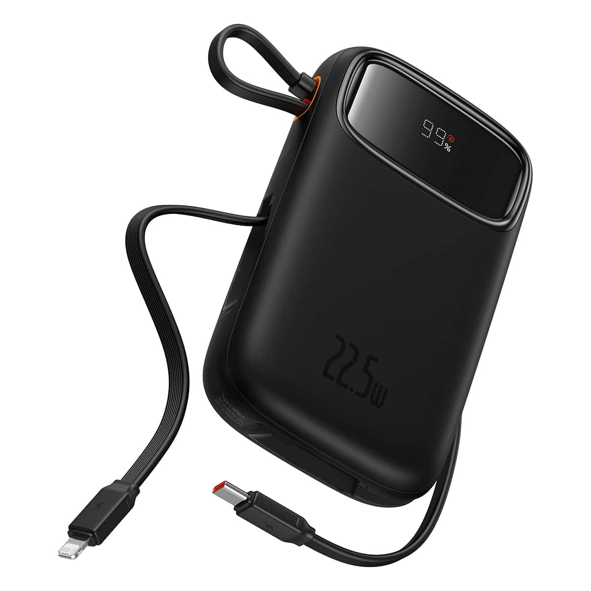 Buy Baseus Qpow 2 Dual Cable Digital Display Fast Charge Power Bank 20000mAh 22.5W Black from Vmart in Pakistan
