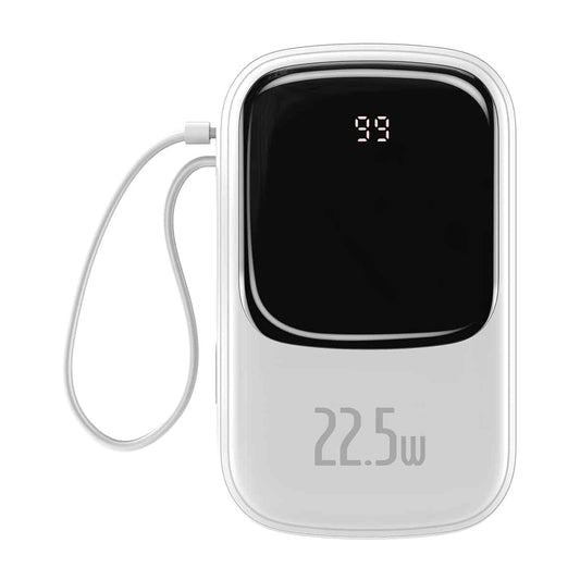 Buy Baseus Qpow Pro Digital Display Fast Charge Power Bank 10000mAh 22.5W Type-C Edition - White from Vmart in Pakistan